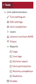 “Location of reports in iLearn Toolbar” by Chris Froissard ©2016 Macquarie University “Location of reports in iLearn Toolbar” by Chris Froissard ©2016 Macquarie University